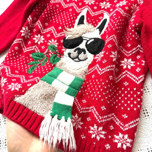 Christmas Llama Sweater for Kids - Picture 2 of 4